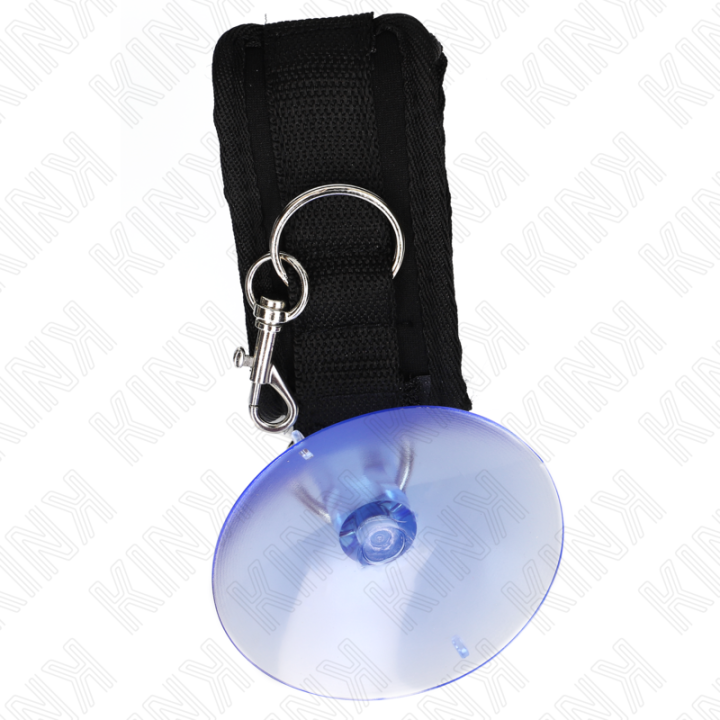Handgelenkfesseln mit Saugnäpfen Schwarz 29-40 cm X 5 cm von Kink Wrist Restraint | Fesselliebe.de