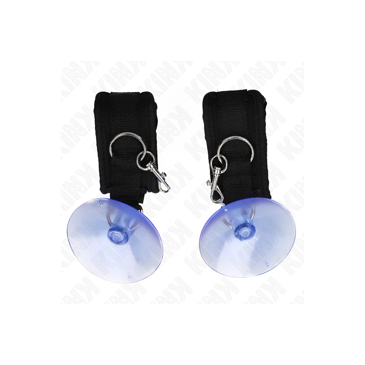 Handgelenkfesseln mit Saugnäpfen Schwarz 29-40 cm X 5 cm von Kink Wrist Restraint | Fesselliebe.de