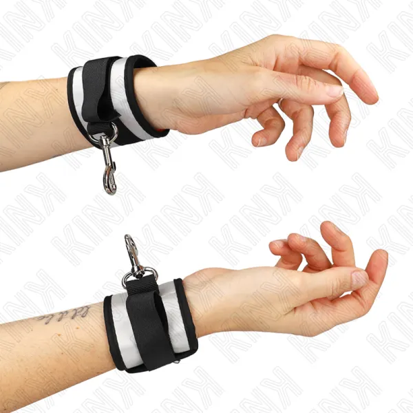 Neopren Handgelenkmanschetten Grau 23 X 5 cm von Kink Wrist Restraint | Fesselliebe.de