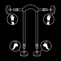 Meisterposition mit 4 Noprene-Gefüttert Handschellen von Fetish Submissive Bondage
