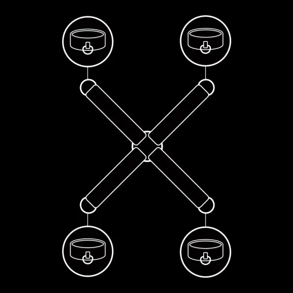 Handschellenverbindung aus Veganem Leder von Fetish Submissive Bondage | Fesselliebe.de