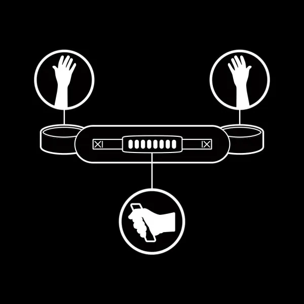 Handschellen mit Noprene-Futter und Griff von Fetish Submissive Bondage | Fesselliebe.de