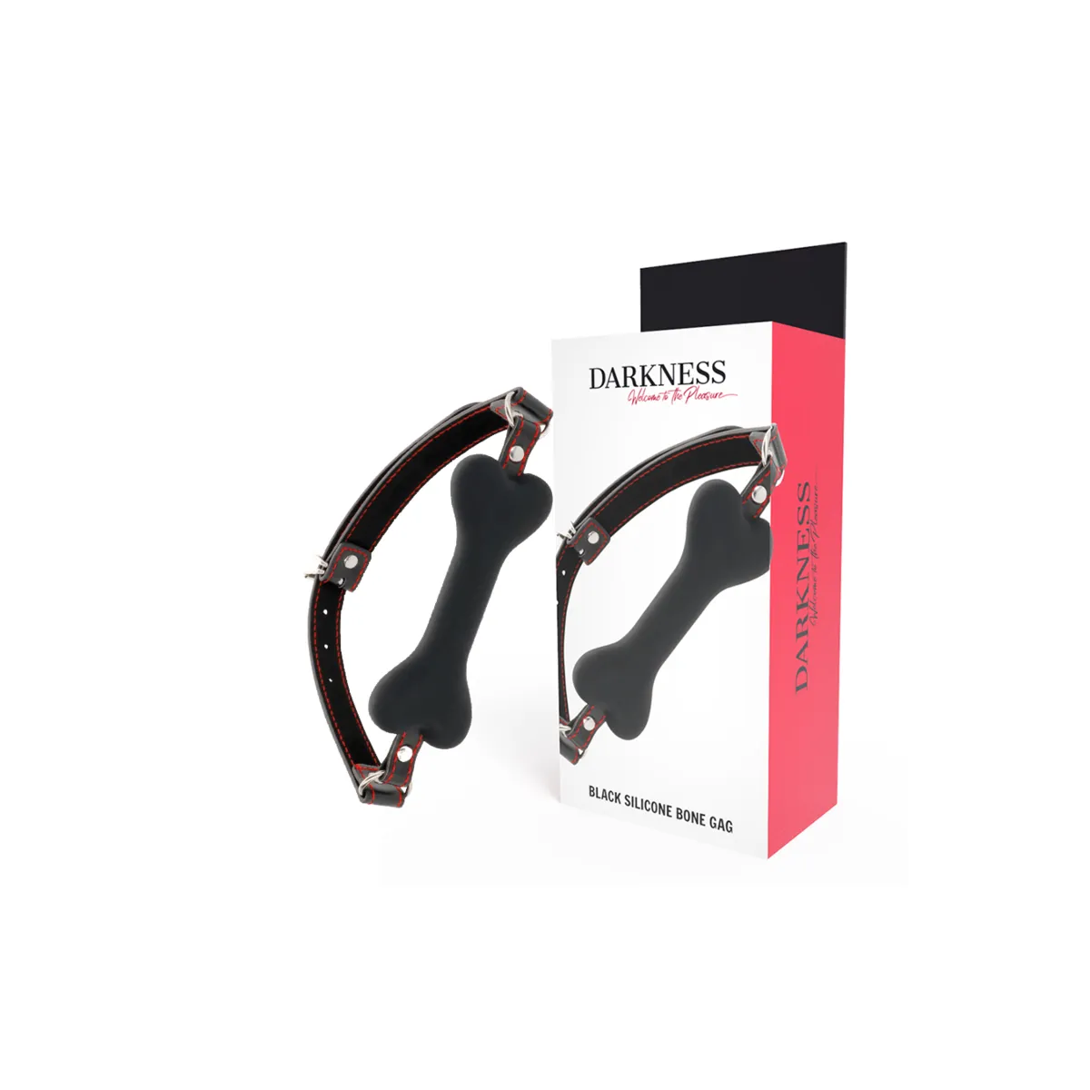 Schwarzer Knochen-Silikon-Knebel von Darkness Bondage | Fesselliebe.de