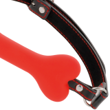 Roter Knochen-Silikon-Knebel von Darkness Bondage | Fesselliebe.de