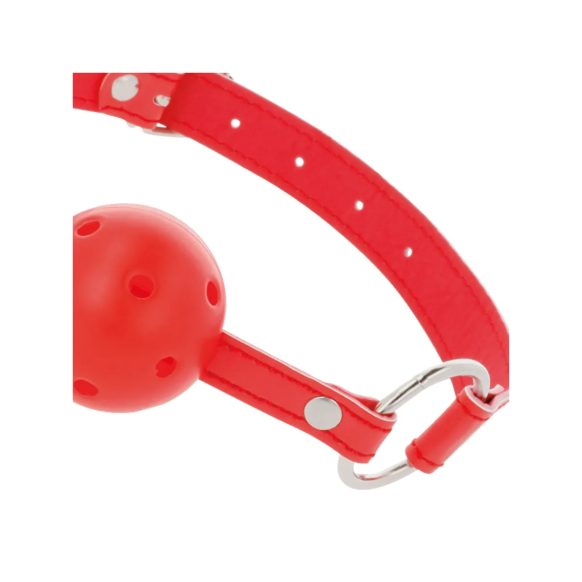 Roter, Atmungsaktiver Knebel von Darkness Bondage | Fesselliebe.de