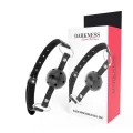 Schwarzer Atmungsaktiver Knebel von Darkness Bondage