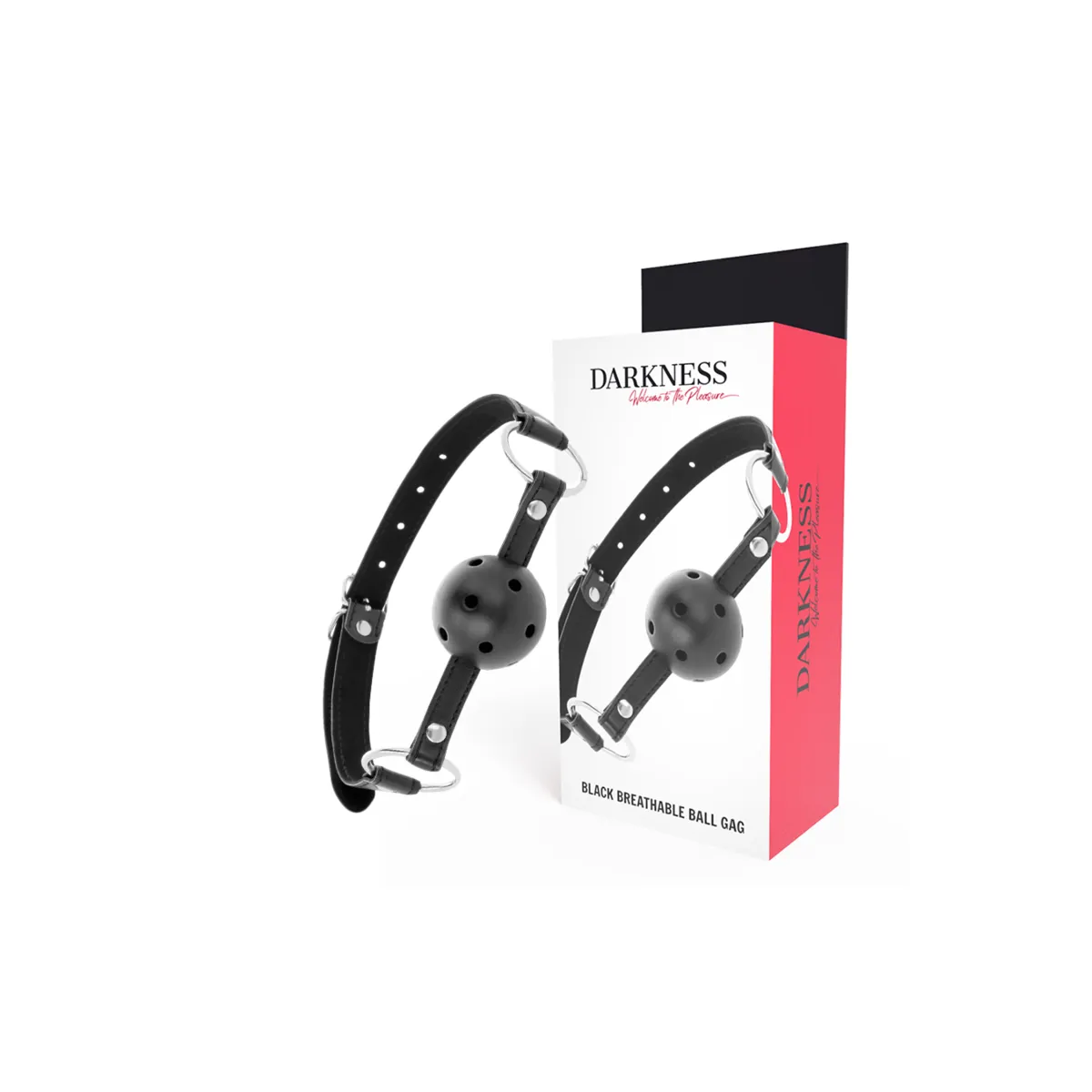 Schwarzer Atmungsaktiver Knebel von Darkness Bondage | Fesselliebe.de