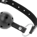 Schwarzer Atmungsaktiver Knebel von Darkness Bondage