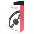 Schwarzer Atmungsaktiver Silikon-Knebel von Darkness Bondage