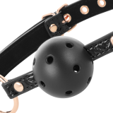 Ballknebel Veganes Leder von Begme Black Edition | Fesselliebe.de