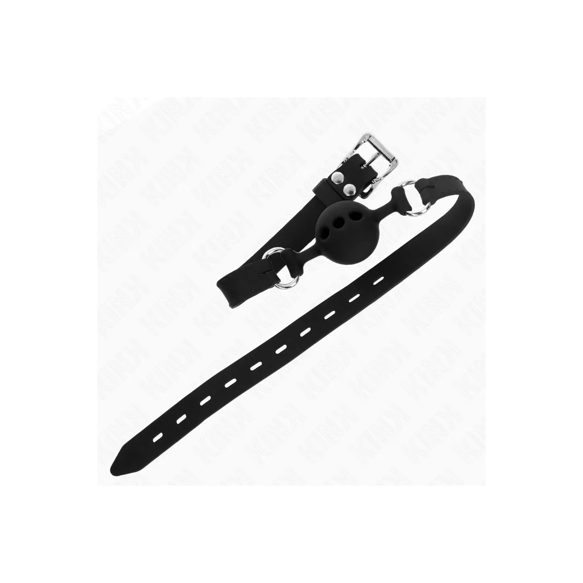 Vollsilikon-Klappen 55 X 2 cm mit 4 cm Kugel Grösse S Schwarz Verstellbar 35-51 cm von Kink Collar & Gag | Fesselliebe.de