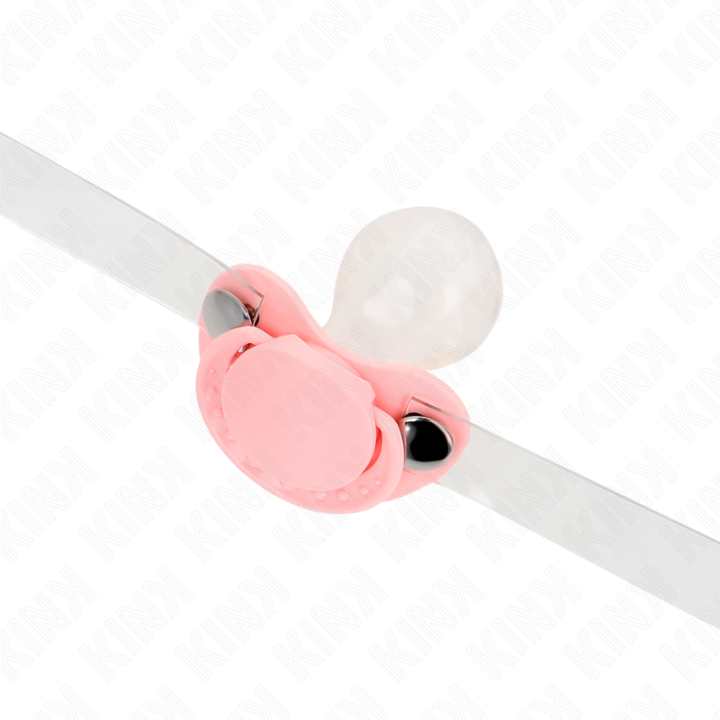 Rosa Schnullerform-Spitze 5,5 X 4 cm Verstellbar 43-60 cm von Kink Collar & Gag | Fesselliebe.de