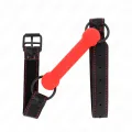 Knochengag mit Kunstlederband Rot Verstellbar 41-57 cm von Kink Collar & Gag