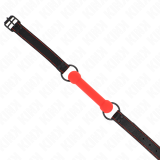 Knochengag mit Kunstlederband Rot Verstellbar 41-57 cm von Kink Collar & Gag | Fesselliebe.de