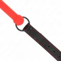 Knochengag mit Kunstlederband Rot Verstellbar 41-57 cm von Kink Collar & Gag