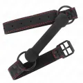 Knochengag mit Kunstledergurt Schwarz Verstellbar 41-57 cm von Kink Collar & Gag