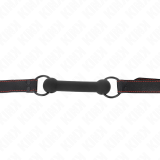 Knochengag mit Kunstledergurt Schwarz Verstellbar 41-57 cm von Kink Collar & Gag | Fesselliebe.de