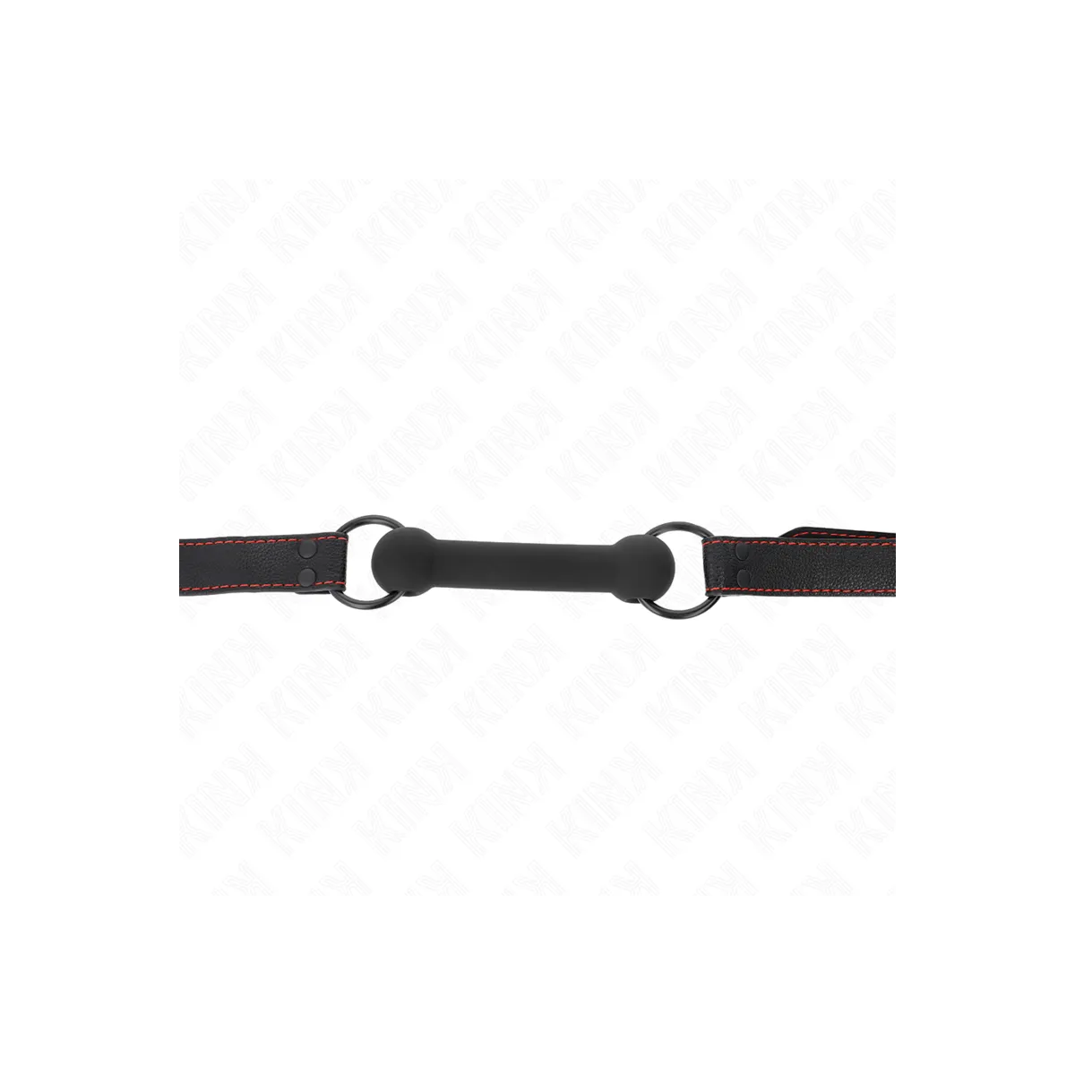Knochengag mit Kunstledergurt Schwarz Verstellbar 41-57 cm von Kink Collar & Gag | Fesselliebe.de
