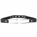 Metallhakenknebel 11,5 cm mit Kunstlederband Verstellbar 39-58 cm X 2 cm von Kink Collar & Gag