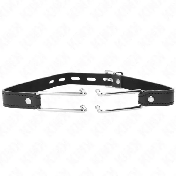 Metallhakenknebel 11,5 cm mit Kunstlederband Verstellbar 39-58 cm X 2 cm von Kink Collar & Gag | Fesselliebe.de