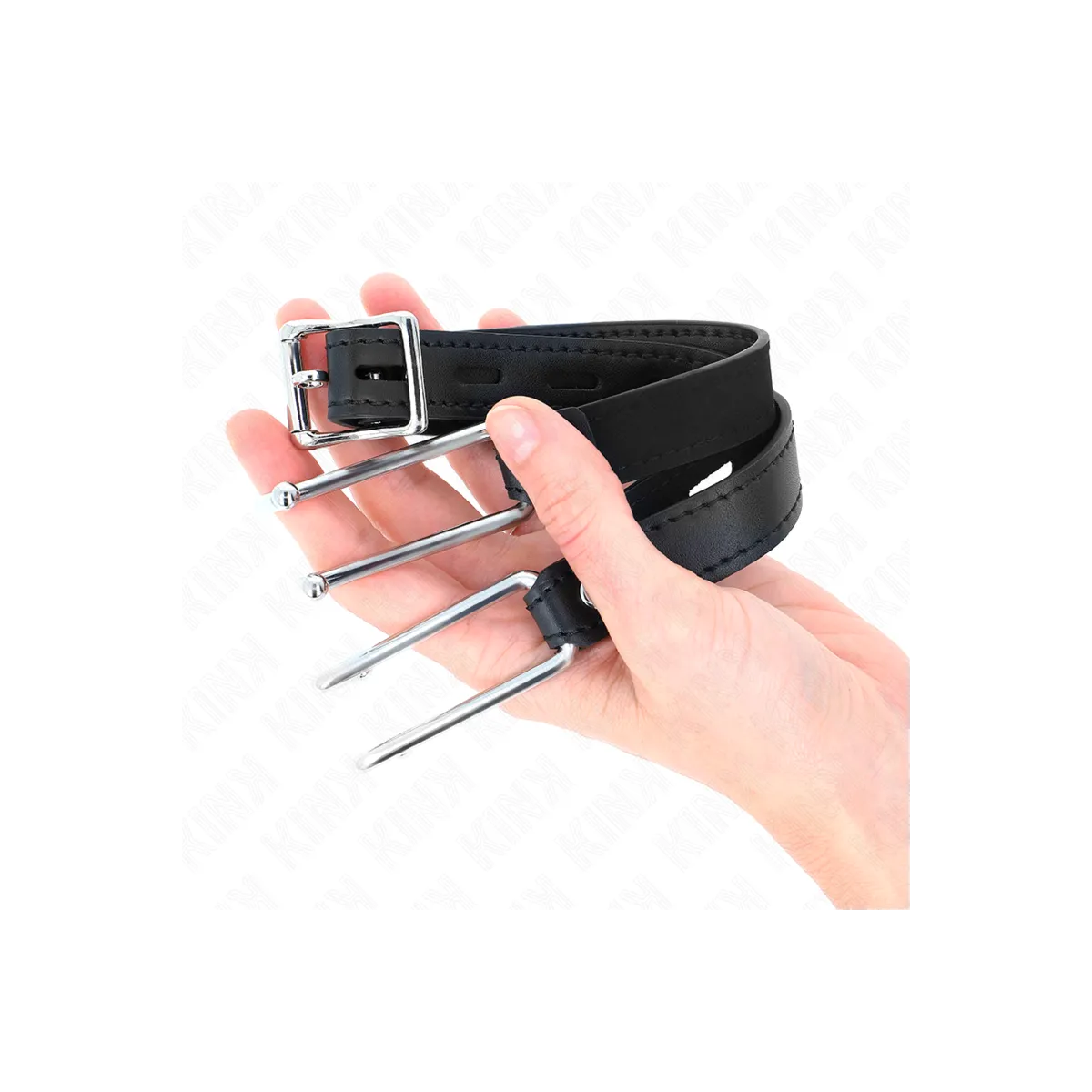 Metallhakenknebel 11,5 cm mit Kunstlederband Verstellbar 39-58 cm X 2 cm von Kink Collar & Gag | Fesselliebe.de