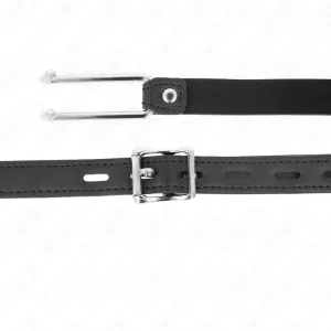 Metallhakenknebel 11,5 cm mit Kunstlederband Verstellbar 39-58 cm X 2 cm von Kink Collar & Gag
