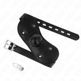 Ball Gag Mundmaske mit Schloss Verstellbar 42-60 cm von Kink Collar & Gag | Fesselliebe.de