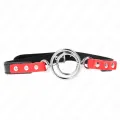 Knebel mit Mehreren O-Ringen 4 / 4,8 cm Rot 38 X 56 cm von Kink Collar & Gag