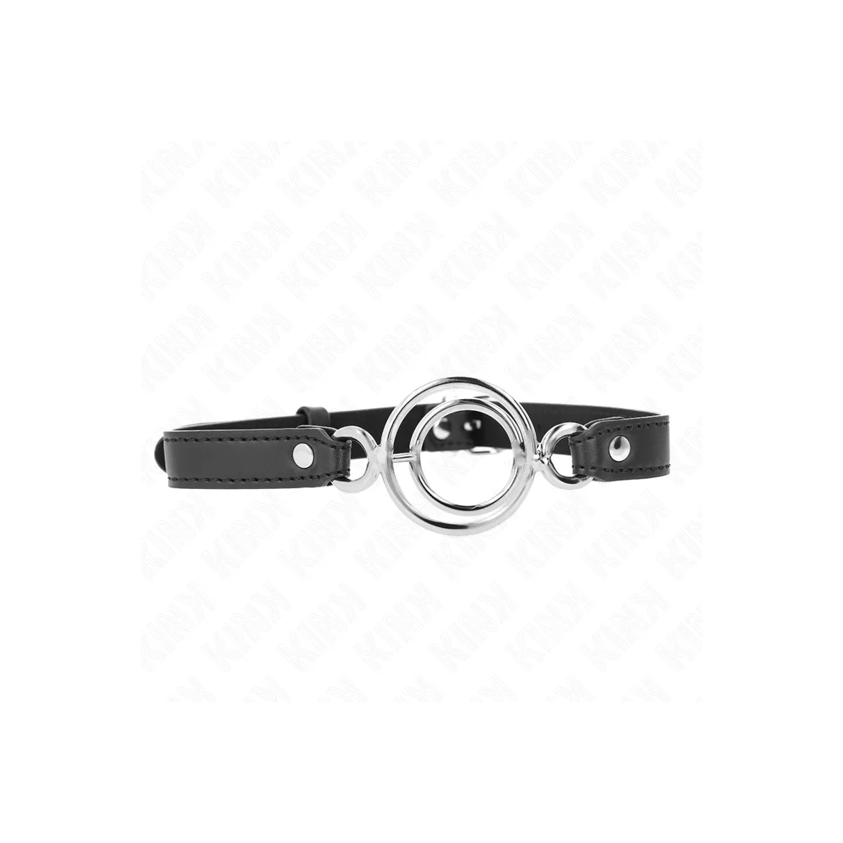 Knebel mit Mehreren O-Ringen 5 cm Schwarz 63 X 2,5 cm von Kink Collar & Gag | Fesselliebe.de