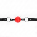 Hohl, Hart, Roter Ball, 4,5 cm, Gag, Modell 1, 63,5 X 2 cm von Kink Collar & Gag