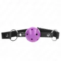 Hohl, Hart, Lila Kugel, 4,5 cm, Knebel, 63,5 X 2 cm von Kink Collar & Gag