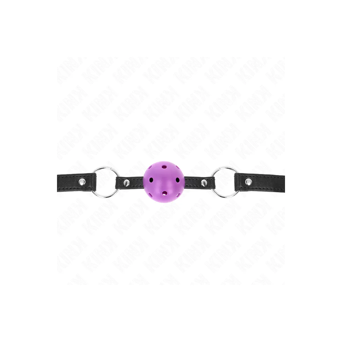 Hohl, Hart, Lila Kugel, 4,5 cm, Knebel, 63,5 X 2 cm von Kink Collar & Gag | Fesselliebe.de