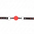 Hohlharter Roter Ballknebel Modell 2 65 X 2,5 cm von Kink Collar & Gag
