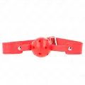 Roter Atmungsaktiver Ball 4,5 cm Knebel 65 X 2,5 cm von Kink Collar & Gag