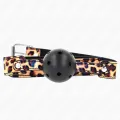 Leopard Atmungsaktiver Ball 4,5 cm Gag 65 X 2,5 cm von Kink Collar & Gag