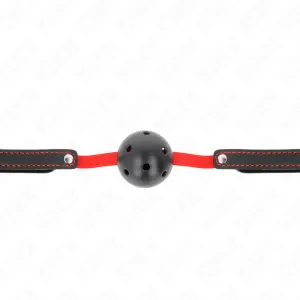 Hohlharter Mund 4,5 cm Knebel mit Elastischem Gürtel 56 X 1,5 cm von Kink Collar & Gag