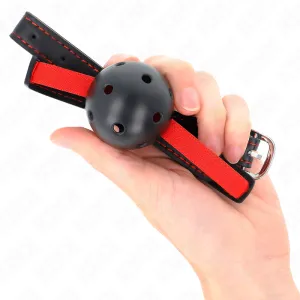 Hohlharter Mund 4,5 cm Knebel mit Elastischem Gürtel 56 X 1,5 cm von Kink Collar & Gag