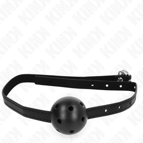 Simplicity Schwarzer Atmungsaktiver Ball 4,5 cm Gag 62 X 1,5 cm von Kink Collar & Gag | Fesselliebe.de