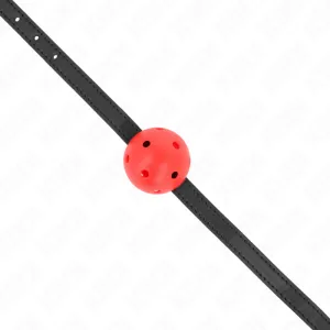 Simplicity Rot Atmungsaktiver 4,5 cm Ballgag 62 X 1,5 cm von Kink Collar & Gag
