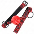 Rautenmuster-Ball 4,5 cm Gag Modell 1 64,5 cm Verstellbar 42-60 cm von Kink Collar & Gag