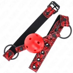 Rautenmuster-Ball 4,5 cm Gag Modell 1 64,5 cm Verstellbar 42-60 cm von Kink Collar & Gag