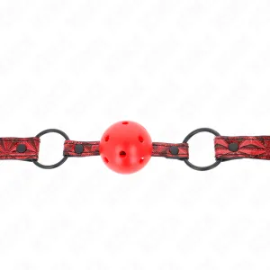Rautenmuster-Ball 4,5 cm Gag Modell 1 64,5 cm Verstellbar 42-60 cm von Kink Collar & Gag