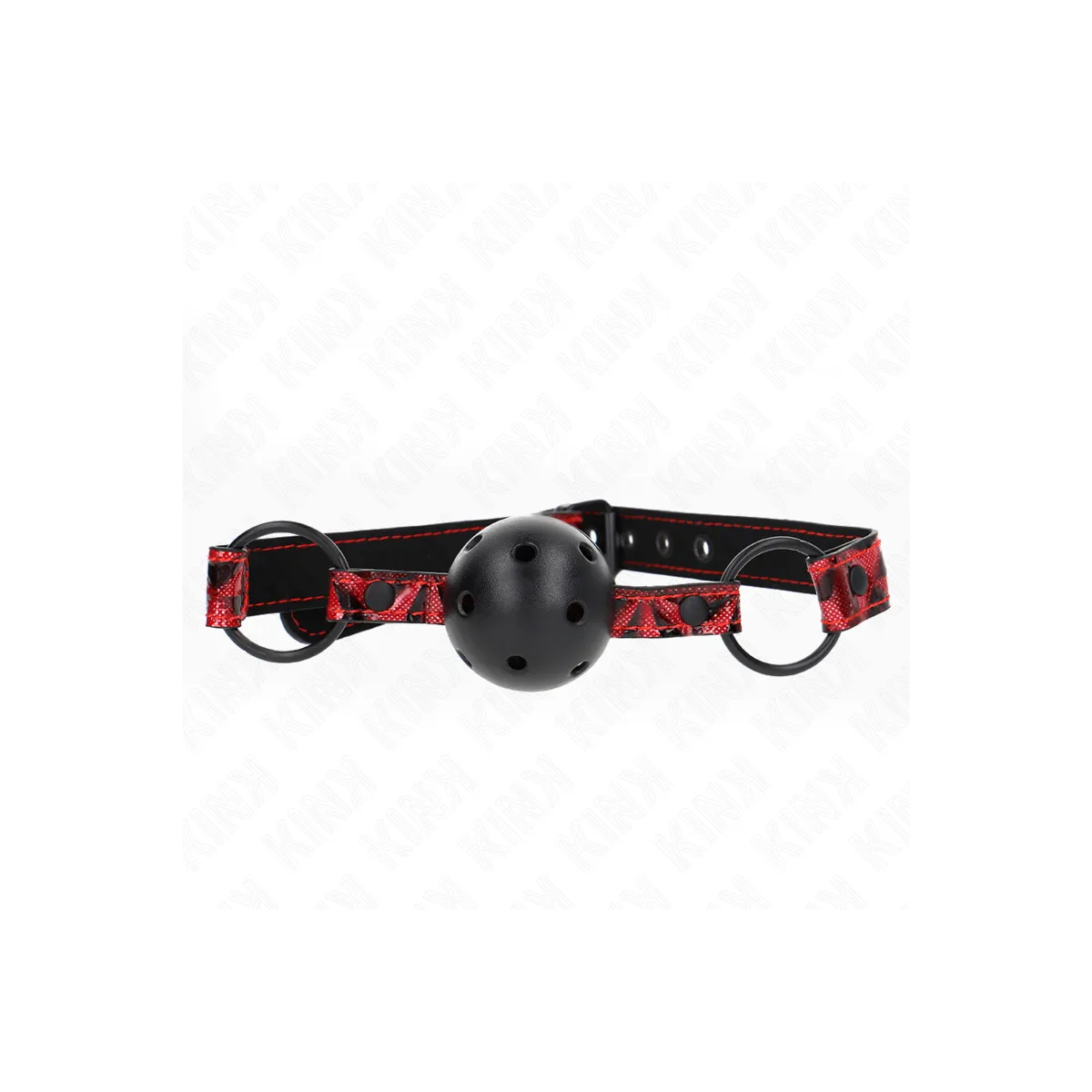 Rautenmuster-Ball 4,5 cm Gag Modell 2 64,5 cm Verstellbar 42-60 cm von Kink Collar & Gag | Fesselliebe.de