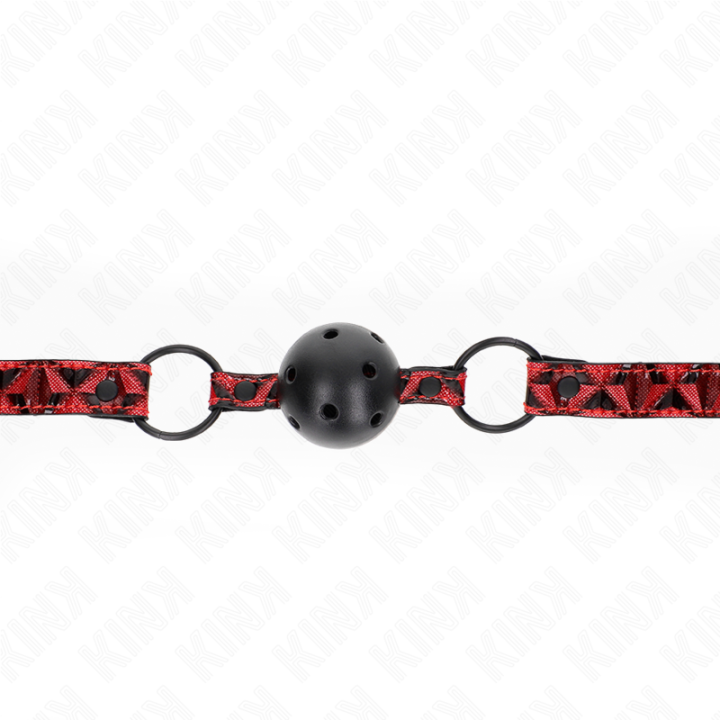 Rautenmuster-Ball 4,5 cm Gag Modell 2 64,5 cm Verstellbar 42-60 cm von Kink Collar & Gag | Fesselliebe.de