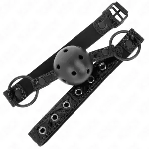 Rautenmuster-Ball 4,5 cm Gag Modell 3 64,5 cm Verstellbar 42-60 cm von Kink Collar & Gag