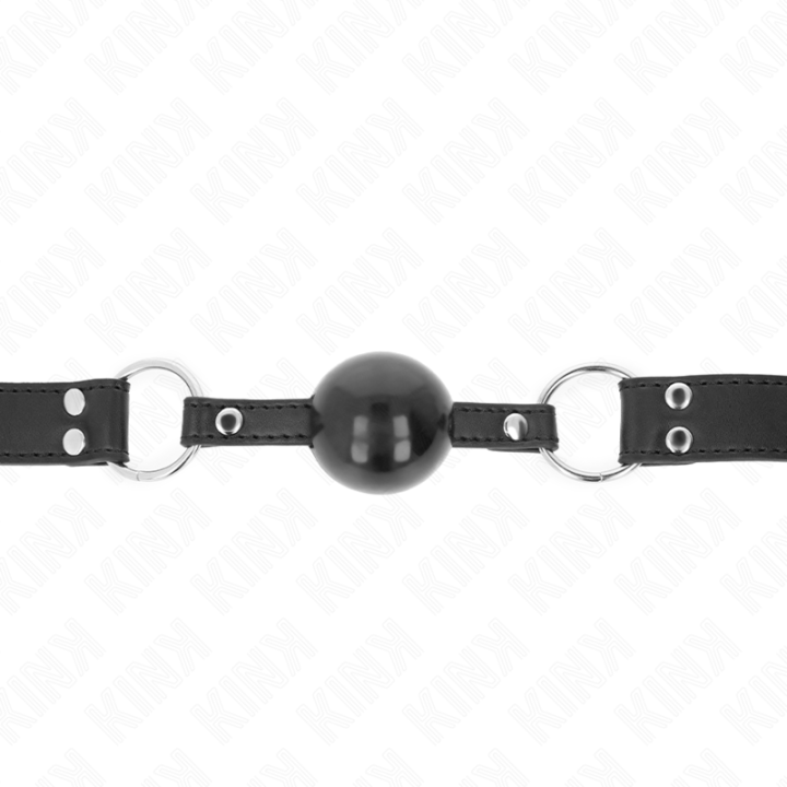Weicher und Fester Kugelkopf 4 cm mit Kunstlederband 62 X 2,5 cm Verstellbar 42-58 cm von Kink Collar & Gag | Fesselliebe.de