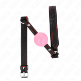 Roségold-Kugel 4 cm Knebel 60 X 2 cm von Kink Collar & Gag | Fesselliebe.de