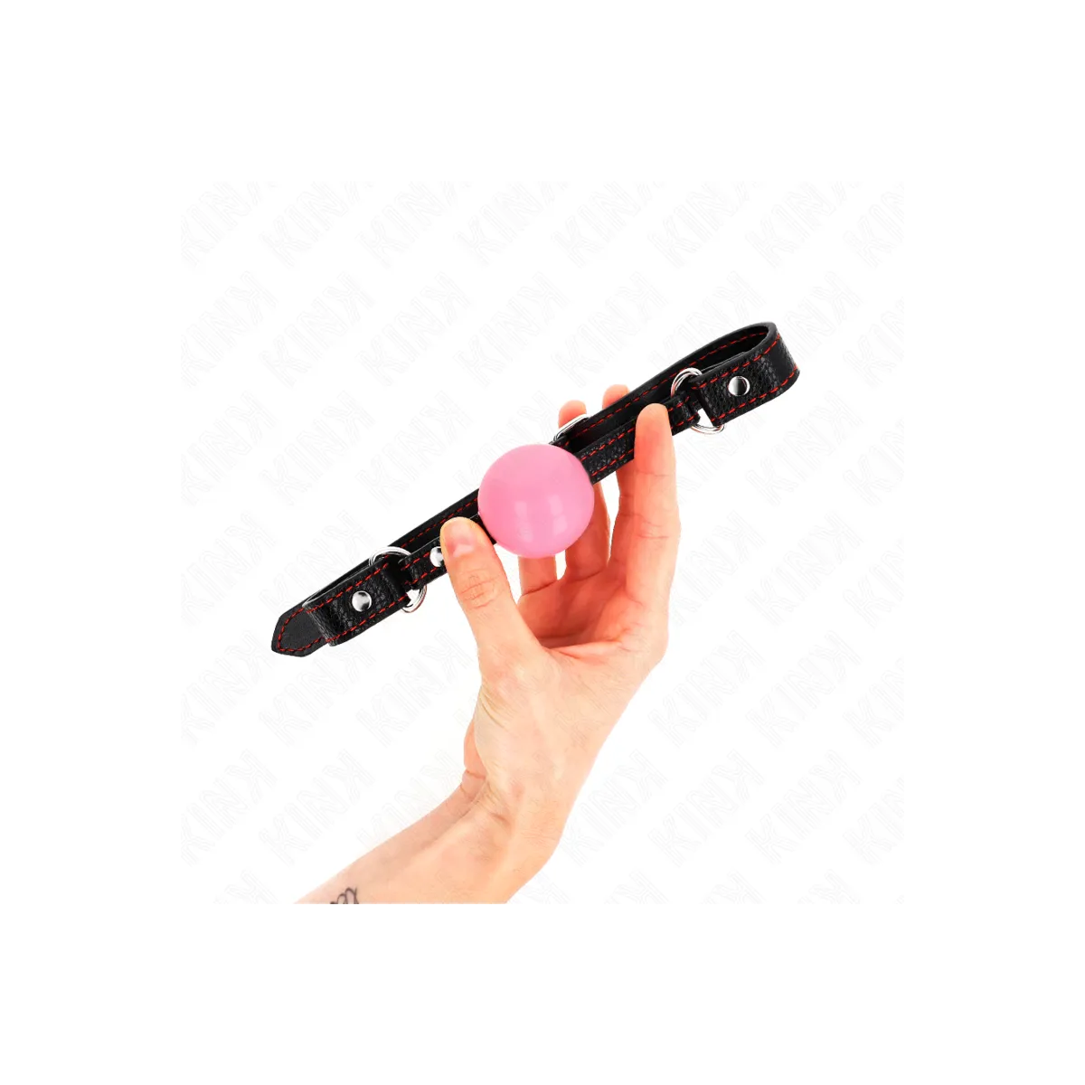 Roségold-Kugel 4 cm Knebel 60 X 2 cm von Kink Collar & Gag | Fesselliebe.de