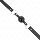 Tpe Ball 4 cm Knebel mit Schwarzem Schloss 60 X 2 cm von Kink Collar & Gag | Fesselliebe.de