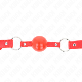 Tpe-Ball 4 cm Knebel mit Rojo-Schloss 60 X 2 cm von Kink Collar & Gag | Fesselliebe.de